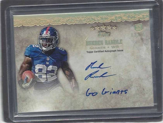 RUEBEN RANDLE 2012 TOPPS FIVE STAR QUOTABLES "GO GIANTS" INSCRIBED AUTO RC /25