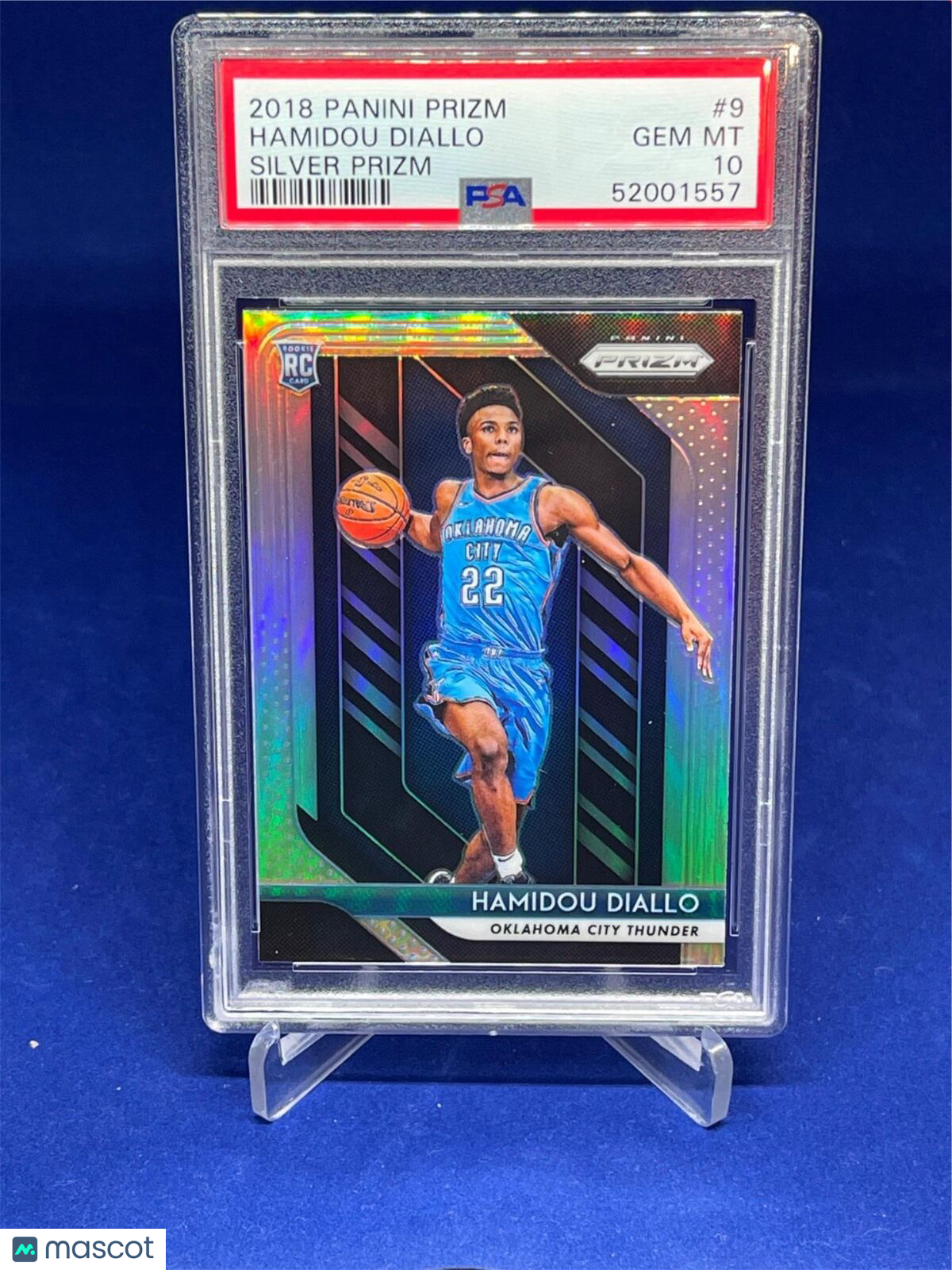 HAMIDOU DIALLO 2018-19 PANINI PRIZM SILVER PRIZMS ROOKIE RC #9 PSA 10 GEM MINT