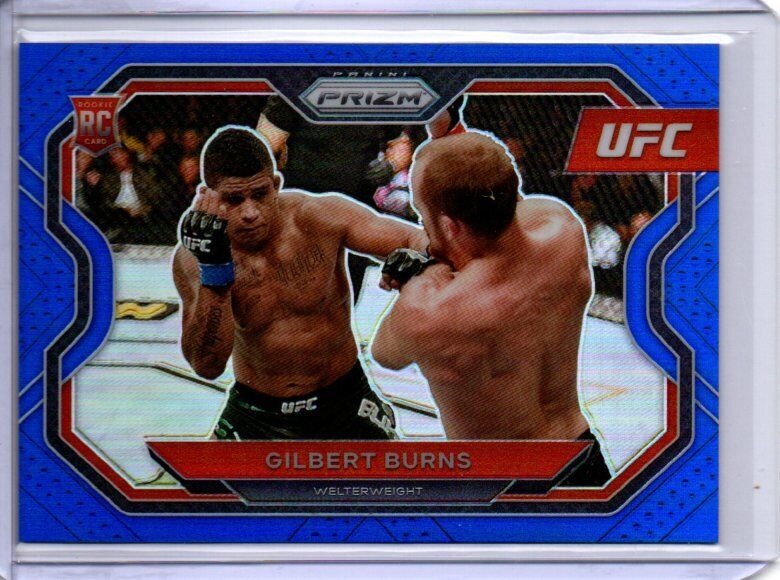 GILBERT BURNS 2021 PANINI PRIZM UFC BLUE PRIZM RC #D 194/199