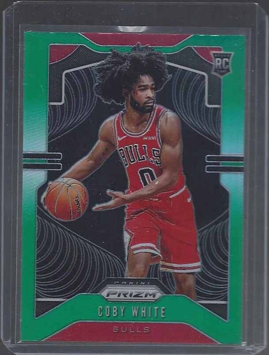 COBY WHITE 2019-20 PANINI PRIZM GREEN ROOKIE PRIZMS RC #253