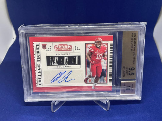 ED OLIVER 2019 PANINI CONTENDERS COLLEGE TICKET AUTO RC BGS 9.5 10 AU GEM MINT