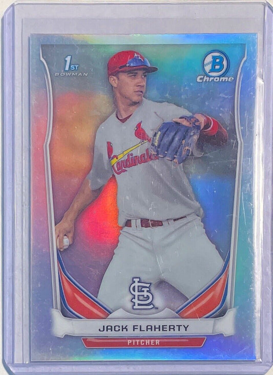 JACK FLAHERTY 2014 BOWMAN CHROME 1ST PROSPECT SILVER REFRACTOR #CDP30