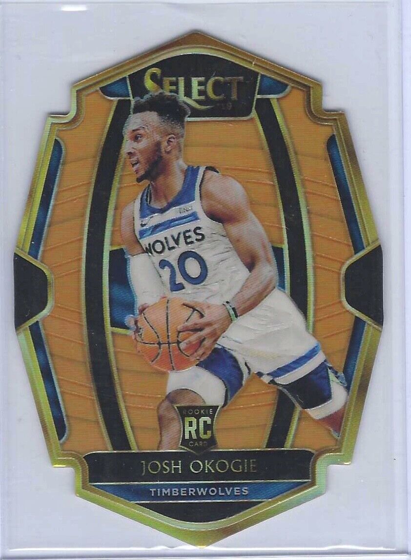 JOSH OKOGIE 2018-19 PANINI SELECT PREMIER LEVEL ORANGE DIE CUT PRIZM RC #D /65