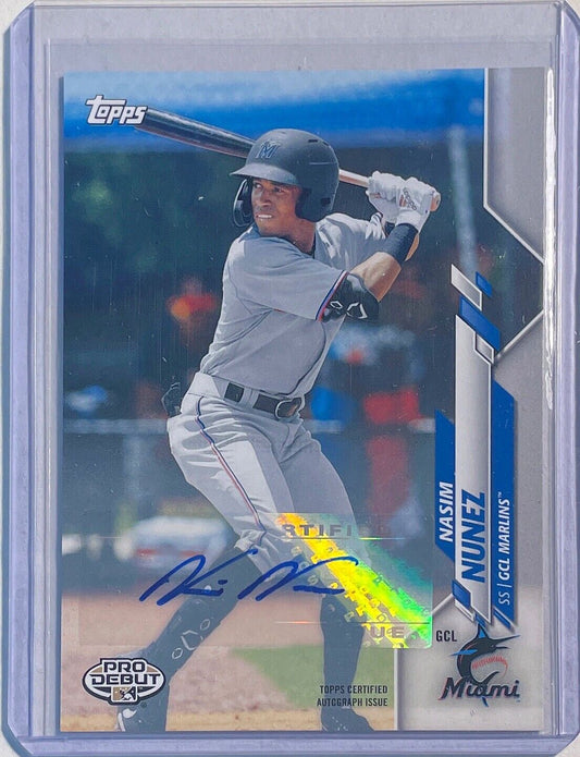 NASIM NUNEZ 2020 TOPPS PRO DEBUT PROSPECT AUTO #PD-31