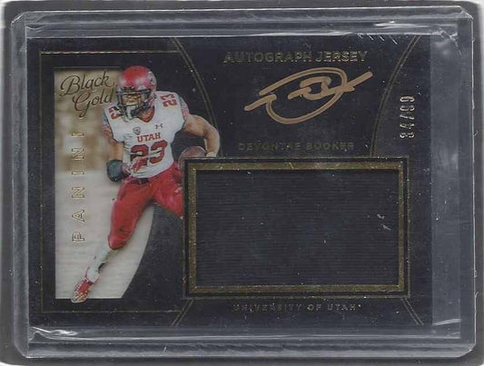 DEVONTAE BOOKER 2016 BLACK GOLD UTAH ROOKIE JERSEY ON CARD AUTO RC #D 34/99
