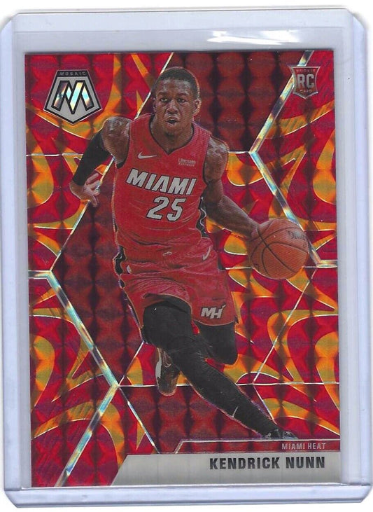 KENDRICK NUNN 2019-20 PANINI MOSAIC ORANGE REACTIVE PRIZM RC #234