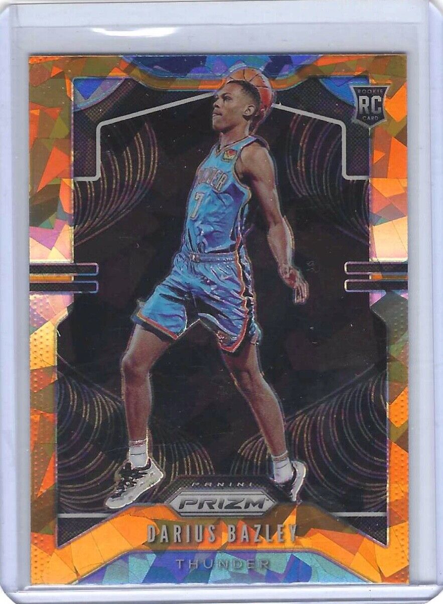 DARIUS BAZLEY 2019-20 PANINI PRIZM ORANGE CRACKED ICE ROOKIE RC #289