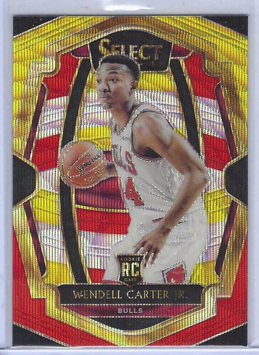 WENDELL CARTER JR. 2018-19 PANINI SELECT TRI COLOR PRIZM PREMIER ROOKIE RC #162