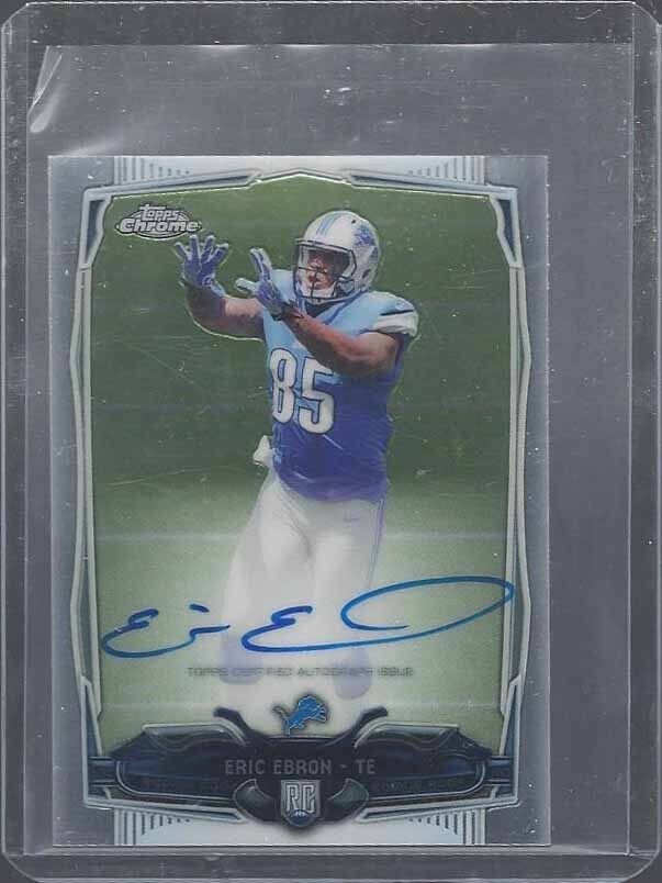 ERIC EBRON 2014 TOPPS CHROME MINI LIONS ON CARD ROOKIE AUTO RC #213