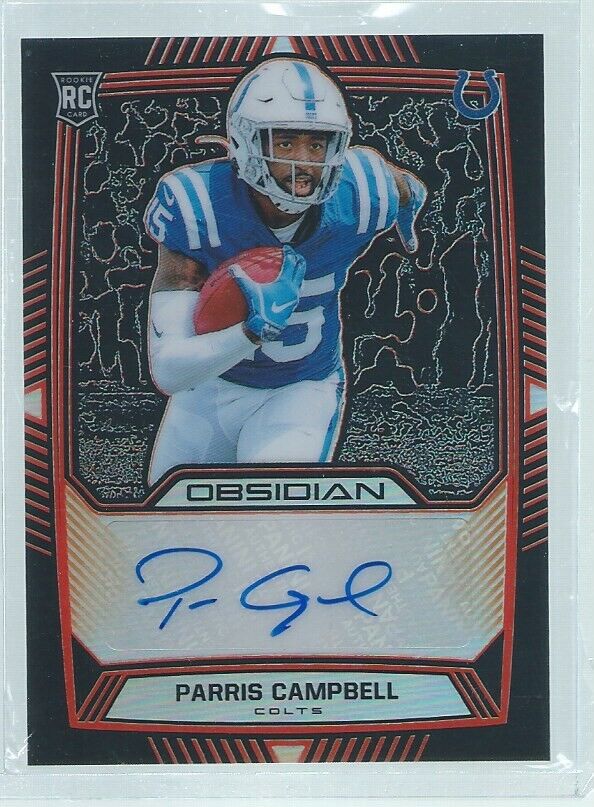 PARRIS CAMPBELL 2019 PANINI OBSIDIAN ELECTRIC ETCH ORANGE AUTO RC #D /75