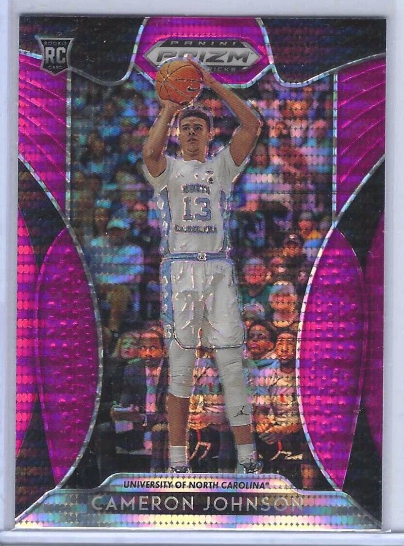 CAMERON JOHNSON 2019-20 PANINI PRIZM DRAFT PICKS PINK PULSAR VARIATION RC #13