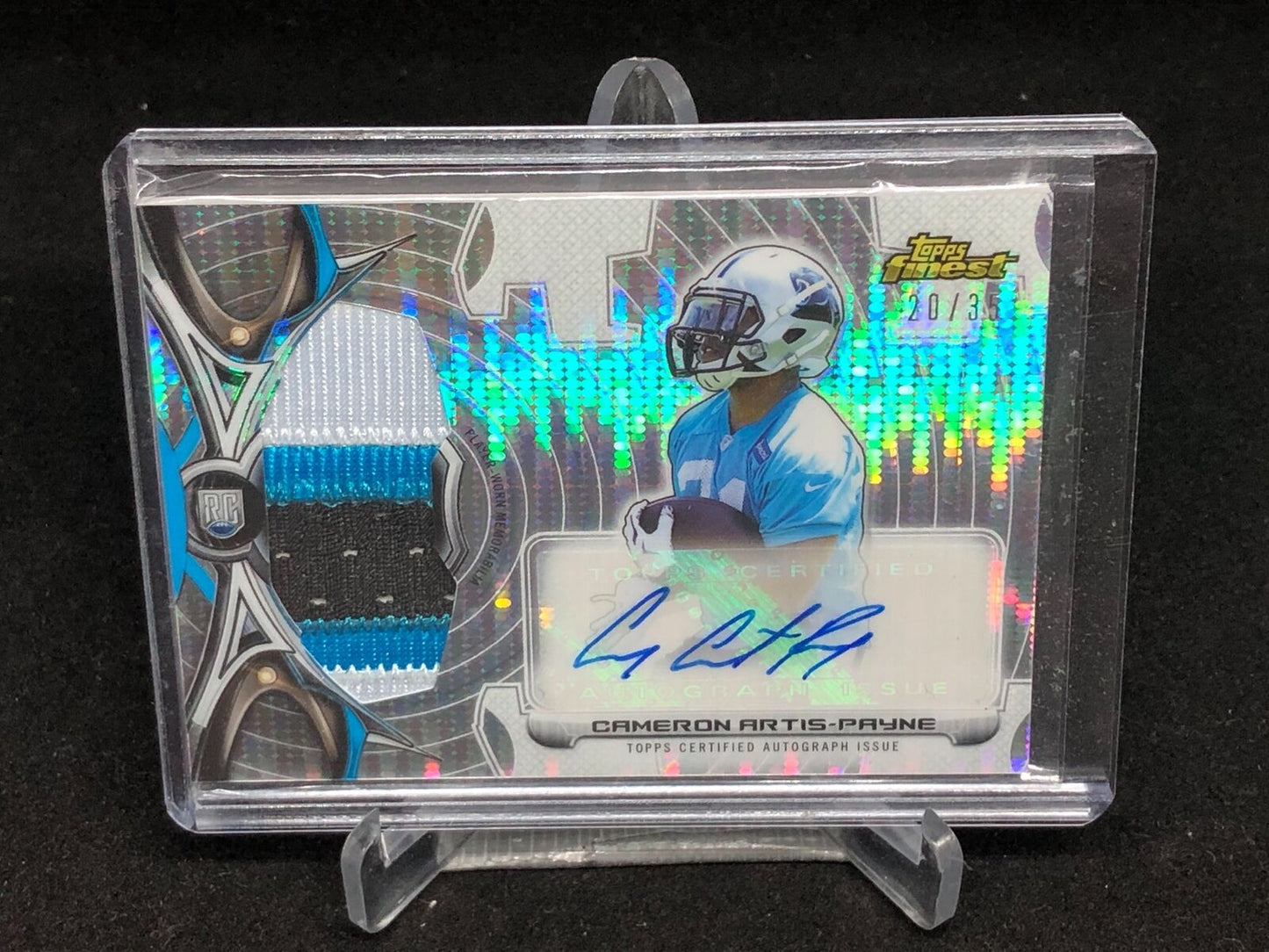 CAMERON ARTIS PAYNE 2015 TOPPS FINEST PULSAR REFRACTOR PATCH AUTO RC #D 20/35