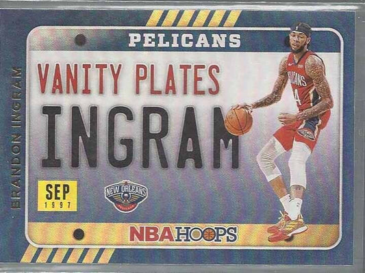 BRANDON INGRAM 2020-21 NBA HOOPS VANITY PLATES GOLD HOLO RARE #19