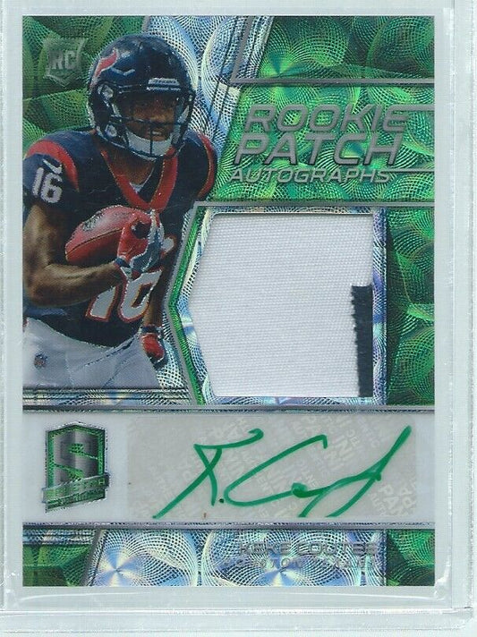 KEKE COUTEE 2018 PANINI SPECTRA PRIZM ROOKIE 2 COLOR PATCH AUTO GREEN RC #D /60