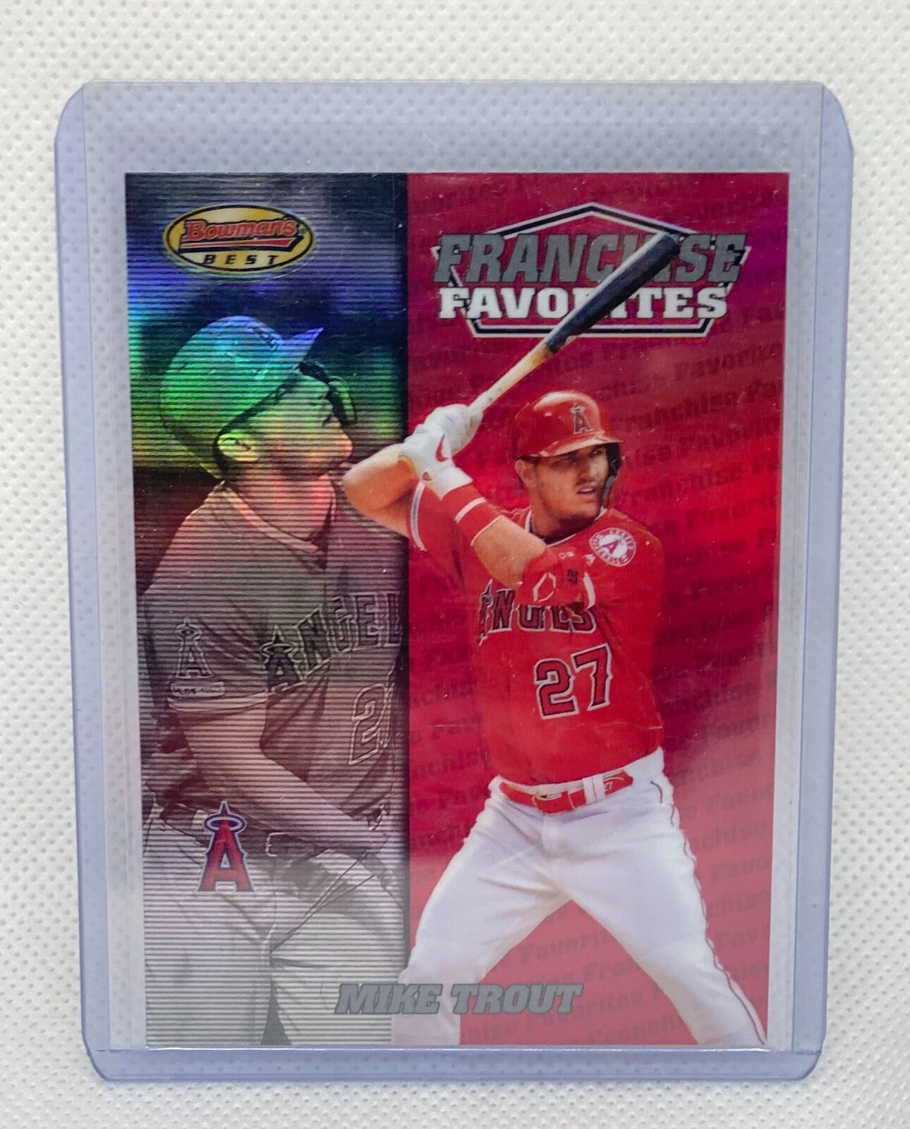 MIKE TROUT 2020 BOWMAN'S BEST FRANCHISE FAVORITES REFRACTOR