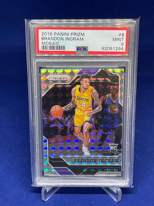 BRANDON INGRAM 2016-17 PANINI PRIZM MOSAIC PRIZM ROOKIE RC #8 PSA 9 MINT