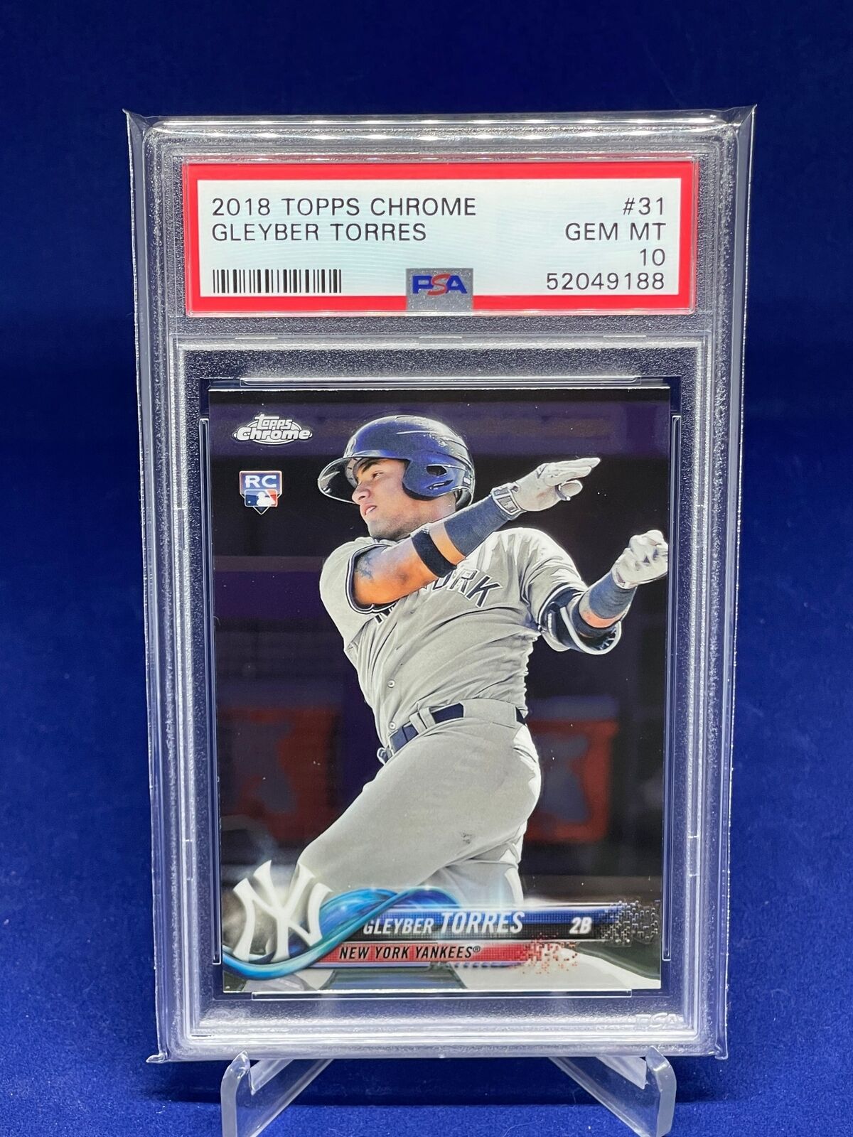 GLEYBER TORRES 2018 TOPPS CHROME ROOKIE RC #31 PSA 10 GEM MINT