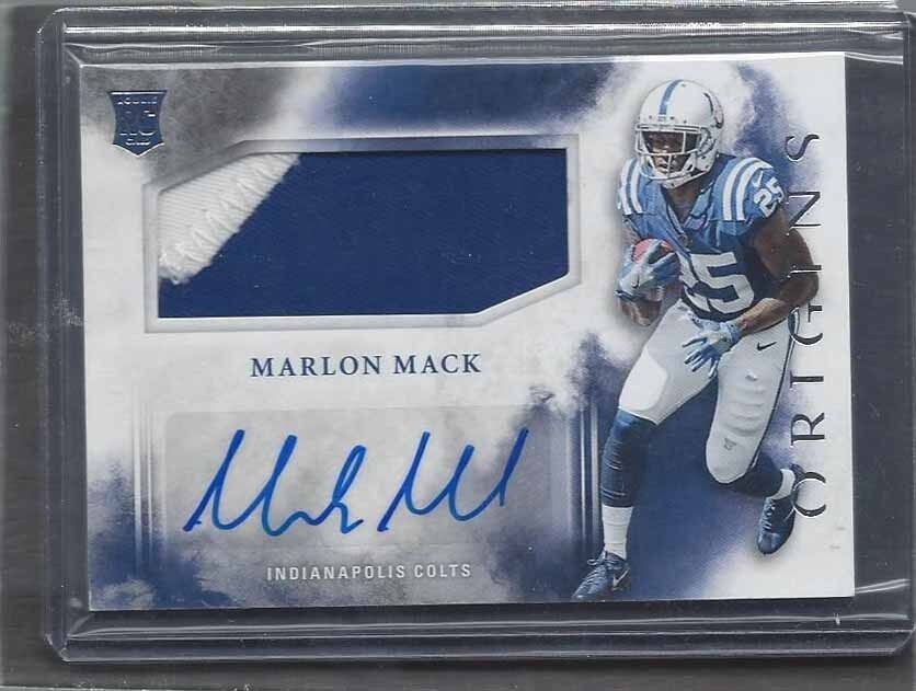 MARLON MACK 2017 PANINI ORIGINS RPA COLTS ROOKIE PATCH AUTO RC #134