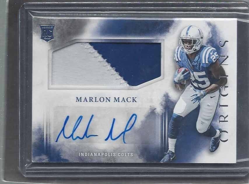 MARLON MACK 2017 PANINI ORIGINS RPA COLTS ROOKIE PATCH AUTO RC #134