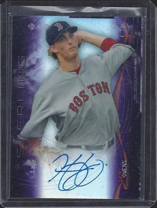 HENRY OWENS 2014 BOWMAN STERLING PURPLE REFRACTOR ON CARD PROSPECT AUTO #D 43/50