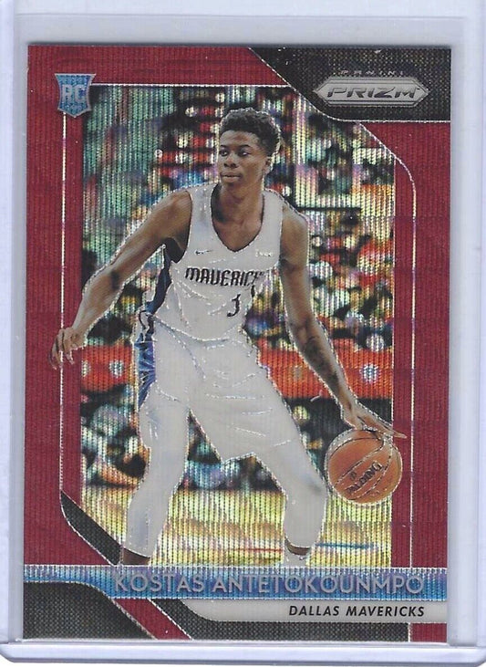 KOSTAS ANTETOKOUNMPO 2018-19 PANINI PRIZM RED WAVE ROOKIE RC #022