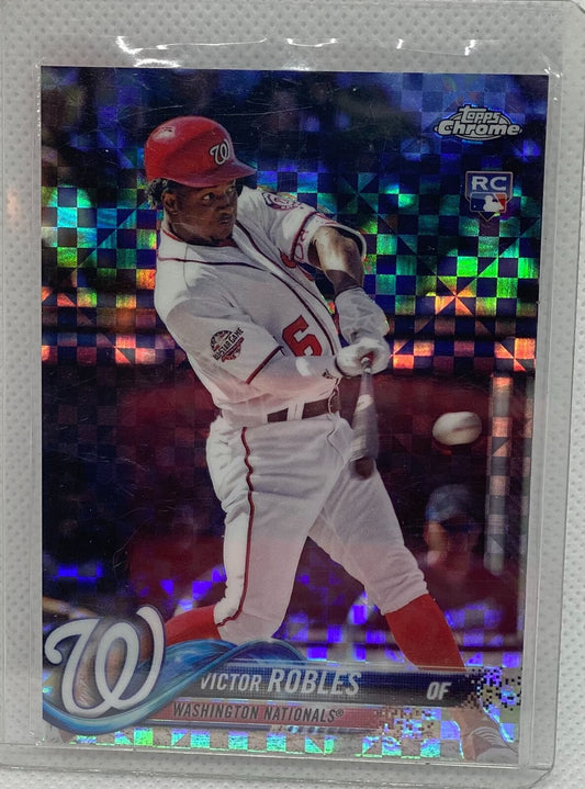 VICTOR ROBLES 2018 TOPPS CHROME UPDATE XFRACTOR REFRACTOR RC #D 46/99