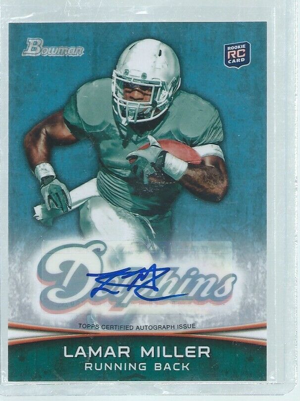 LAMAR MILLER 2012 BOWMAN ROOKIE AUTO RC #174
