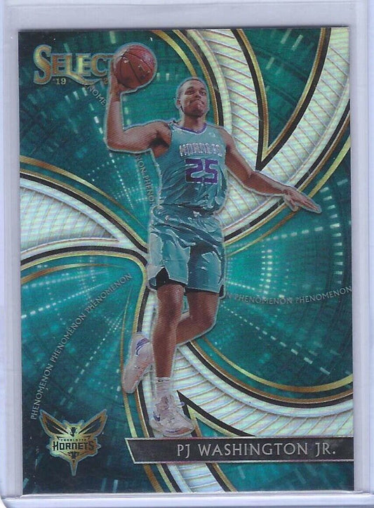 PJ WASHINGTON JR 2019-20 PANINI SELECT SILVER PRIZM PHENOMENON RC #12