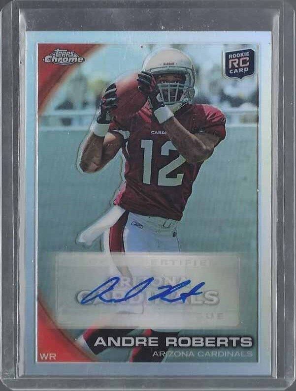 ANDRE ROBERTS 2010 TOPPS CHROME REFRACTOR ROOKIE AUTO RC #D 2/50