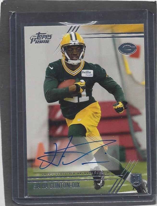 HA HA CLINTON-DIX 2014 TOPPS PRIME PACKERS ROOKIE ON CARD AUTO RC #142