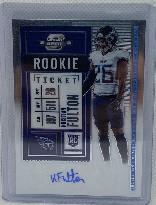 KRISTIAN FULTON 2020 PANINI CONTENDERS OPTIC ROOKIE TICKET AUTO RC #155