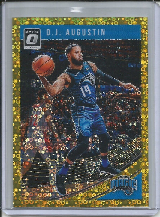 D.J. AUGUSTIN 2018-19 DONRUSS OPTIC FAST BREAK GOLD PRIZM #D 3/10 CARD 9