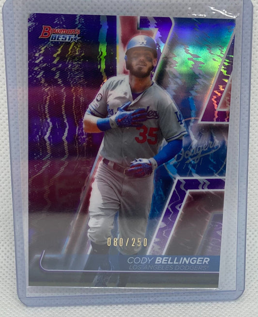 CODY BELLINGER 2020 BOWMAN'S BEST PURPLE REFRACTOR #D 080/250