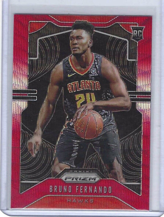BRUNO FERNANDO 2019-20 PANINI PRIZM RED RUBY WAVE ROOKIE RC #277