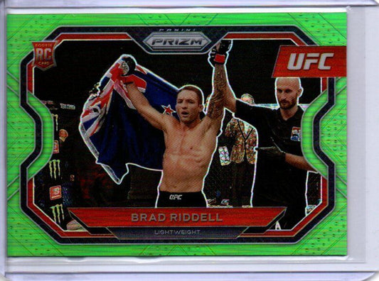 BRAD RIDDELL 2021 PANINI PRIZM UFC NEON GREEN PRIZM RC #D 43/75