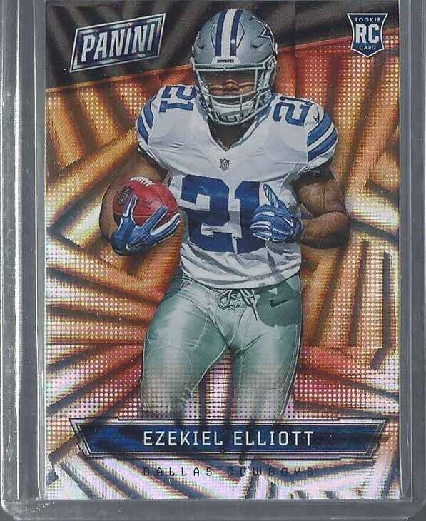 EZEKIEL ELLIOTT 2016 PANINI THE NATIONAL THICK STOCK WEDGES ROOKIE RC #D 72/99