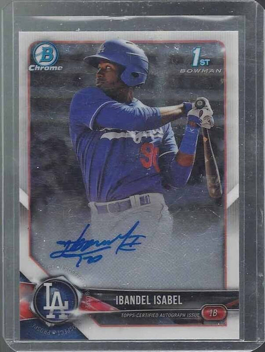 IBANDEL ISABEL 2018 BOWMAN CHROME 1ST ON CARD AUTO PROSPECT