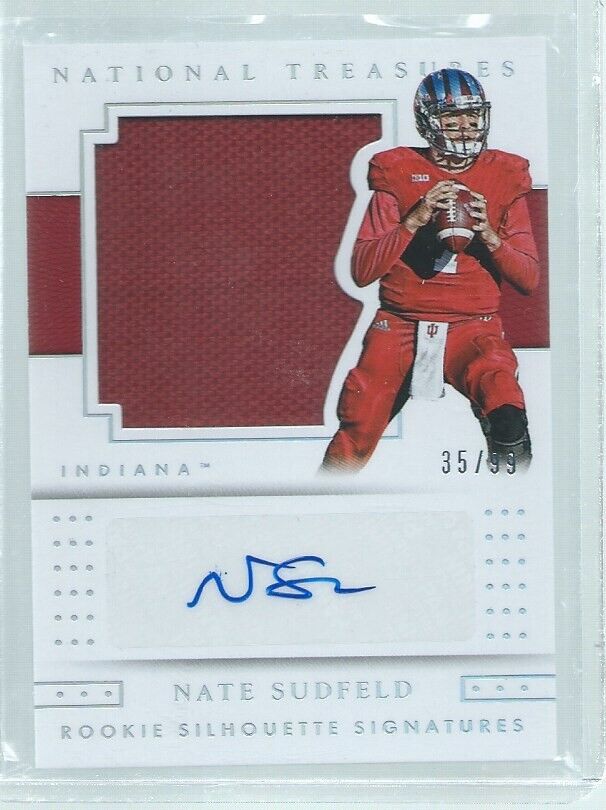 NATE SUDFELD 2016 NATIONAL TREASURES JERSEY AUTO RC #D 35/99