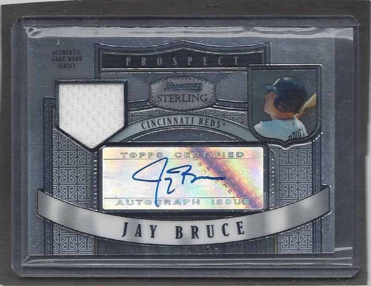 JAY BRUCE 2007 BOWMAN STERLING PROSPECTS REDS PROSPECT JERSEY AUTO