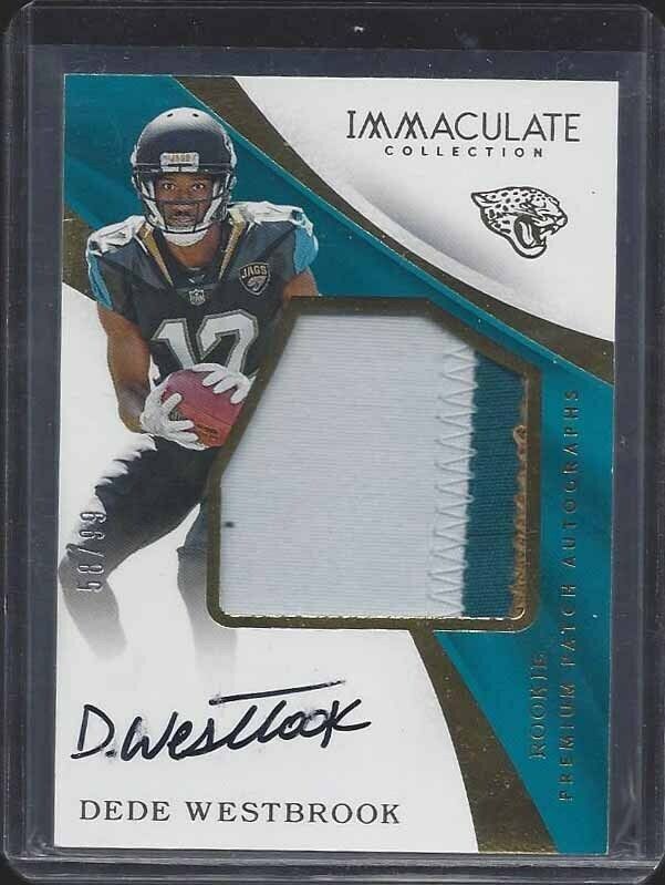 DEDE WESTBROOK 2017 IMMACULATE PREMIUM JUMBO 3 COLOR PATCH AUTO RC #D 58/99