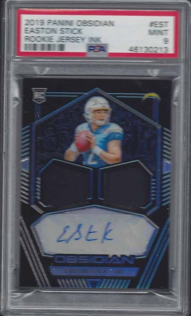 EASTON STICK 2019 OBSIDIAN DUAL JERSEY AUTO RC #D 91/150 PSA 9 MINT POP 1/1