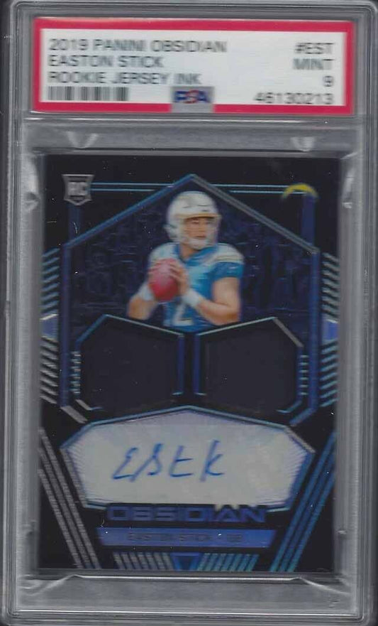 EASTON STICK 2019 OBSIDIAN DUAL JERSEY AUTO RC #D 91/150 PSA 9 MINT POP 1/1