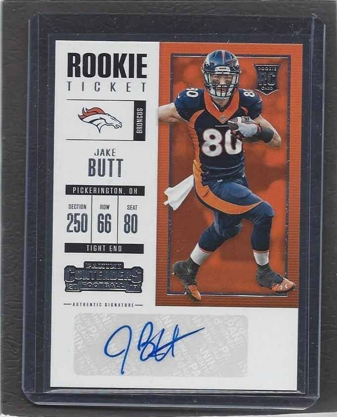 JAKE BUTT 2017 CONTENDERS ROOKIE TICKET BRONCOS AUTO RC #104