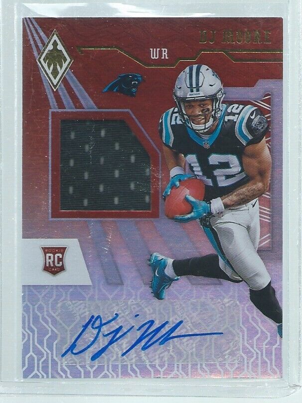 DJ MOORE 2018 PANINI PHOENIX JERSEY AUTO RED RC #D /299