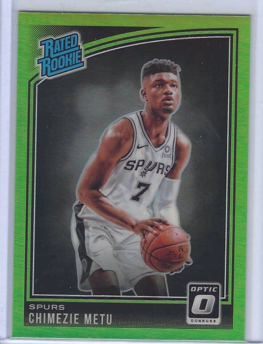 CHIMEZIE METU 2018-19 DONRUSS OPTIC LIME GREEN HOLO RATED ROOKIE RC #D 045/149