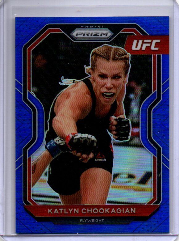 KATLYN CHOOKAGIAN 2021 PANINI PRIZM UFC BLUE PRIZM #D 115/199