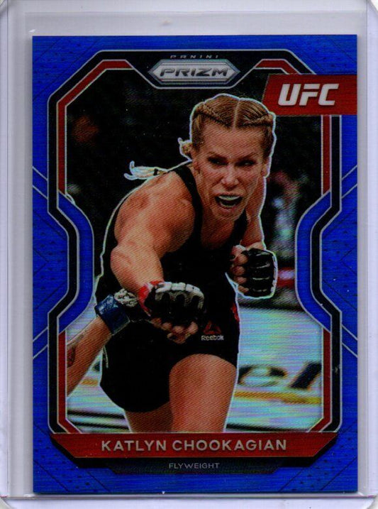 KATLYN CHOOKAGIAN 2021 PANINI PRIZM UFC BLUE PRIZM #D 115/199