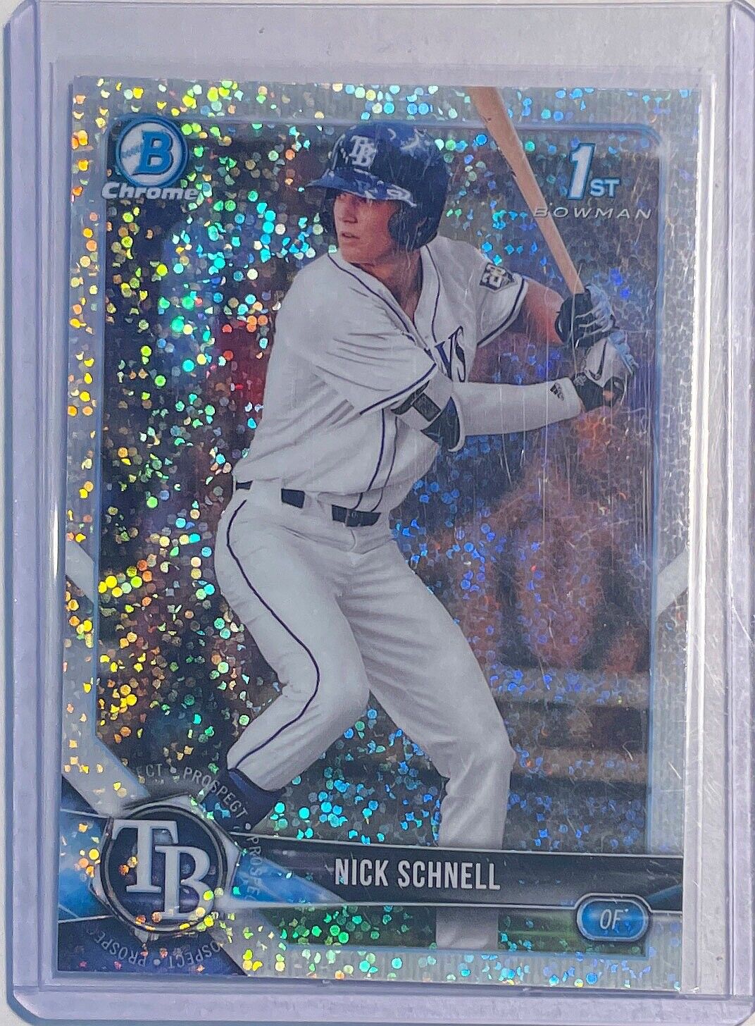 NICK SCHNELL 2018 BOWMAN CHROME 1ST PROSPECT SPECKLE REFRACTOR #BDC-44