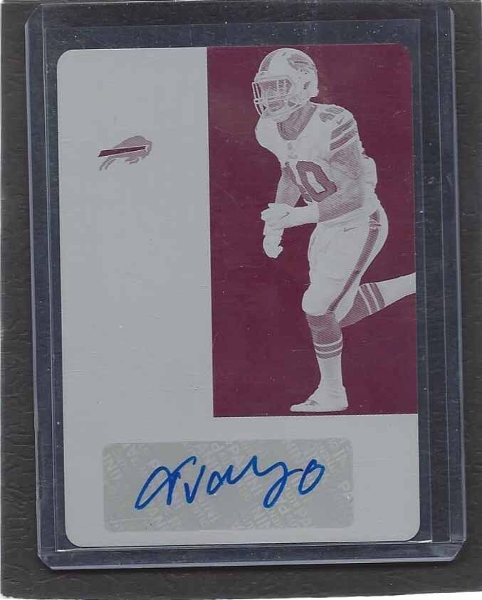 TANNER VALLEJO 2017 PANINI CONTENDERS MAGENTA PRINTING PLATE AUTO RC #D 1/1