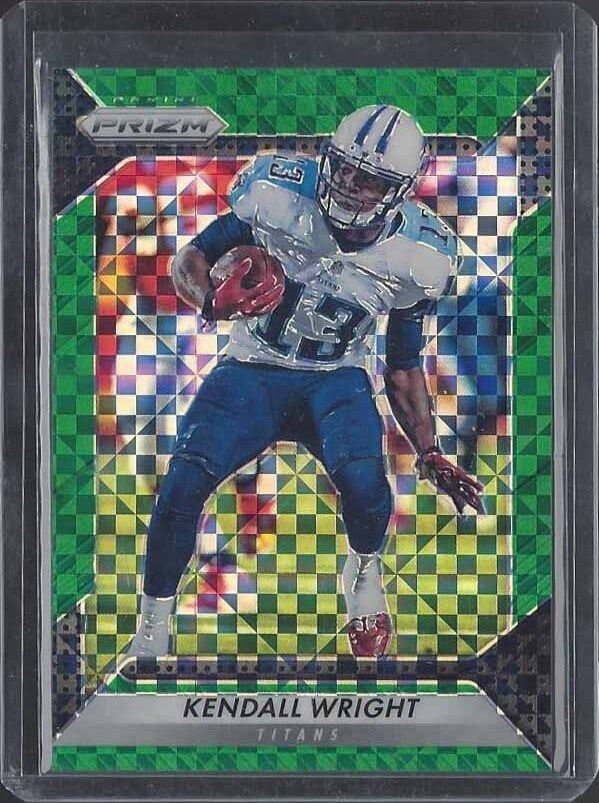 1/1 KENDALL WRIGHT 2016 PANINI PRIZM GREEN POWER PRIZMS #D 13/49 HIS JERSEY #13